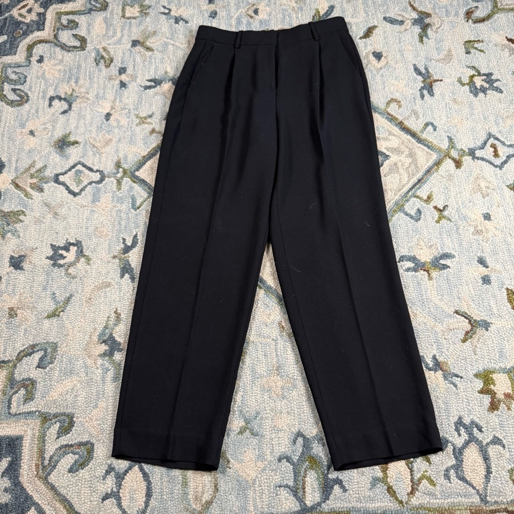 J.Crew Black Tailored Pants Women’s Size 6 Wide Leg Dress Pants Re-Imagined Line